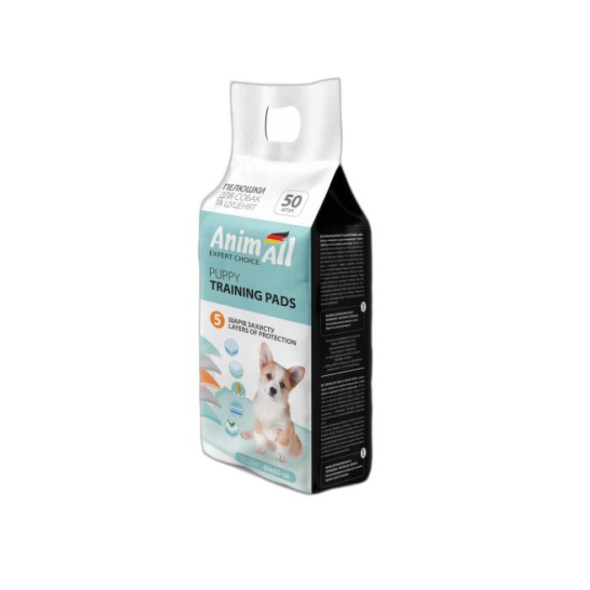 AnimAll Пелюшки для цуценят і дорослих собак, 60 х 60 см, 50 шт