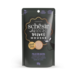Schesir After Dark Chicken With Duck Влажный корм для кошек мусс из курицы и утки пауч, 80 г