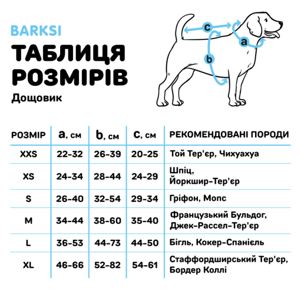 Barksi Textile Дощовик для собак чорний, XXS - 4