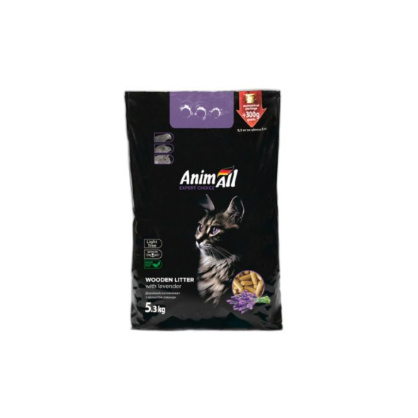 AnimAll Наповнювач деревний з ароматом лаванди 5,3 кг
