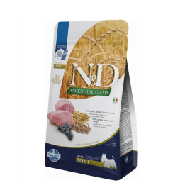 Farmina N&amp;D Ancestral Grain Lamb&amp;Blueberry Adult Mini Сухой корм с ягненком и черникой для собак малых пород, 800 г