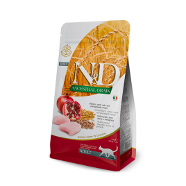 Farmina N&amp;D Ancestral Grain Chicken&amp;Pomegranate Cat Adult Сухой корм с курицей и гранатом для кошек, 300 г