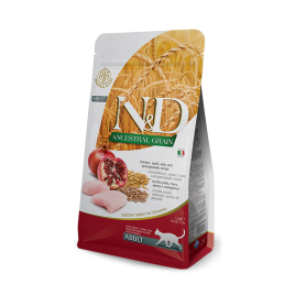 Farmina N&amp;D Ancestral Grain Chicken&amp;Pomegranate Cat Adult Сухой корм с курицей и гранатом для кошек, 1,5 кг