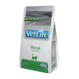 Farmina Vet Life Renal Сухой лечебный корм для кошек для поддержки функции почек при хронической или острой почечной недостаточности, 400 г
