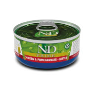 Farmina N&amp;D Prime GF Chicken Pomegranate Kitten Вологий корм з куркою і гранатом для кошенят, 70 г