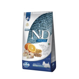 Farmina N&amp;D Ocean Cod Spelt, Oats&amp;Orange Adult Mini Сухой корм с треской, спельтой, овсом и апельсином для собак малых пород, 7 кг