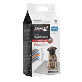 AnimAll Пеленки с активированным углем для щенков и взрослых собак, 60 x 90 см, 10 шт