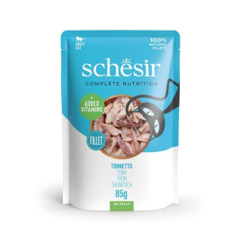 Schesir Tuna Влажный корм для кошек тунец в желе пауч, 85 г