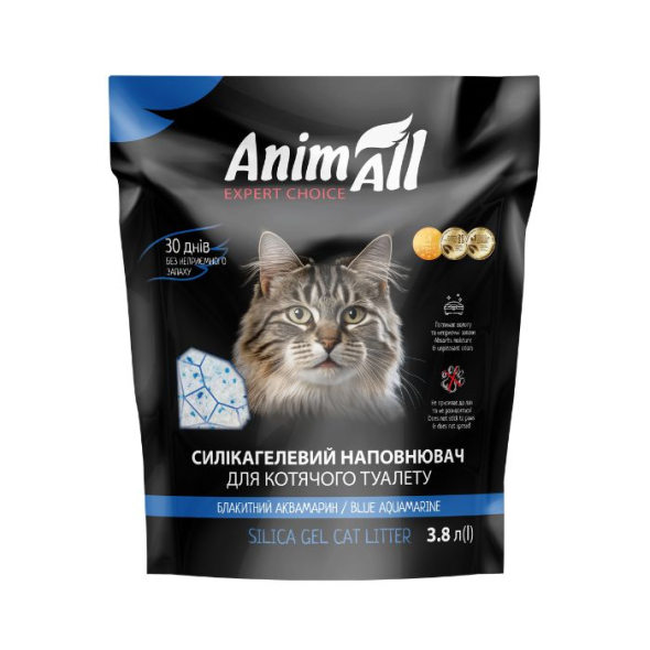 AnimAll "Блакитний аквамарин" Наповнювач силікагелевий 3,8 л - 1