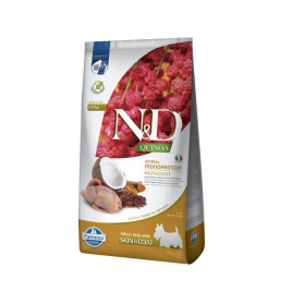 Farmina N&amp;D Quinoa Quail&amp;Coconut Adult Mini Skin&amp;Coat Сухой корм с перепелкой, киноа, кокосом и куркумой для собак малых пород, 7кг