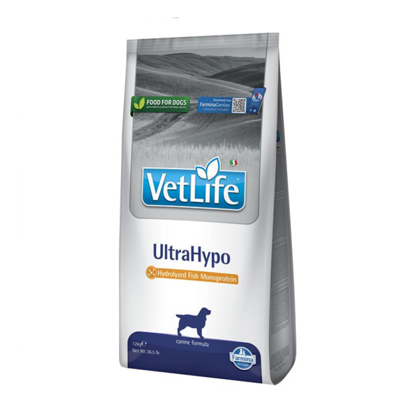 Farmina Vet Life UltraHypo Сухий лікувальний корм для собак при харчовій алергії, 12 кг