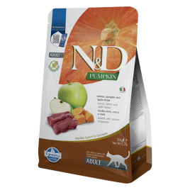 Farmina N&amp;D Pumpkin Venison&amp;Apple Cat Adult Сухой корм с олениной, тыквой и яблоком для кошек, 300 г