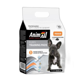 AnimAll Пеленки с активированным углем для щенков и взрослых собак, 60 x 60 см, 10 шт