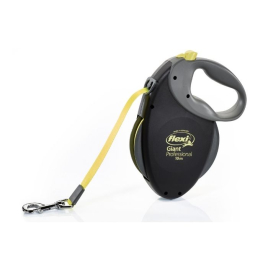 Flexi Giant Profession Neon L Повідець-рулетка для собак вагою до 50 кг, стрічка, 10 м, жовта