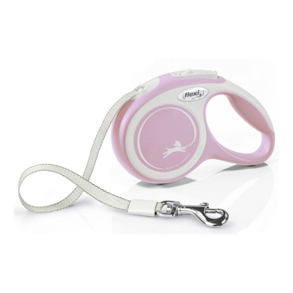 Flexi New Comfort XS Повідець-рулетка для собак до 12 кг, стрічка, 3 м, бузкова