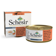 Schesir Chicken with Papaya Вологий корм для собак курка з папайєю в желе, 150 г