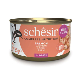 Schesir Salmon Вологий корм для котів лосось в бульйоні, 85 г