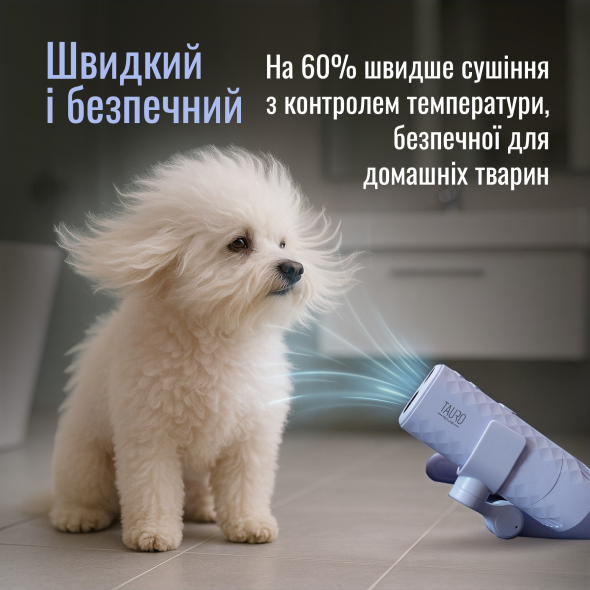 Tauro Pro Line Універсальний фен для тварин із гнучкою системою кріплення на шиї, з вилкою ЄС, зелений - 1
