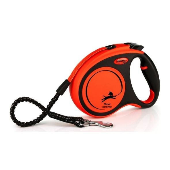 FLEXI Повідець-рулетка Xtreme стрічка розмір М (5 м, до 35 кг), помаранчевий