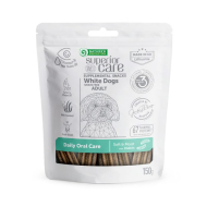 Nature's Protection Superior Care White Dogs Daily Oral Care Беззерновые лакомства для взрослых собак с белым окрасом с протеином насекомых, 150 г