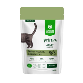 Nature's Protection Prime Sterilized Adult Cats Turkey, Pheasant and Cranberries Влажный корм для стерилизованных кошек с индейкой, фазаном и клюквой, 85 г