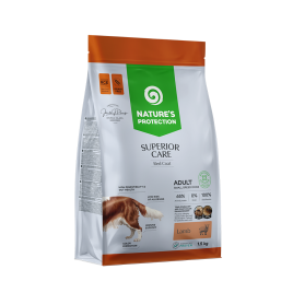 Nature's Protection Superior Care Red Coat Grain Free Lamb Adult Small Breeds Сухой беззерновой корм для взрослых собак малых пород с рыжим окрасом с ягненком, 1,5 кг