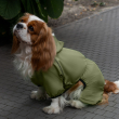 Barksi Textile Комбінезон-дощовик для собак оливковий, M - 1