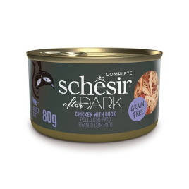 Schesir After Dark Chicken With Duck Влажный корм для кошек курица с уткой в ​​бульоне, 80 г