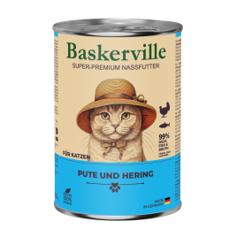 Baskerville Pute und Hering Влажный корм для кошек индейка с рыбой, 400 г