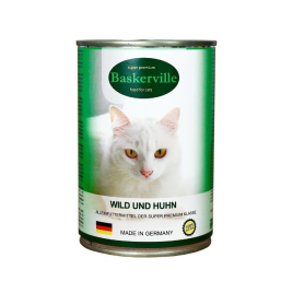 Baskerville Wild und Huhn Влажный корм для кошек оленина с мясом курицы, 400 г