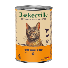 Baskerville Pute und Rind Влажный корм для кошек индейка с говядиной, 400 г