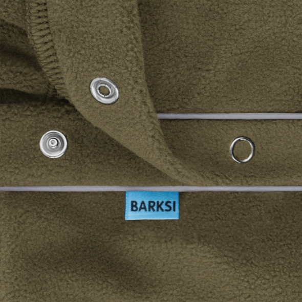 Barksi Textile Флісова кофта для собак оливкова/чорна, S - 3