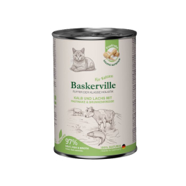 Baskerville Holistic Kalb und Lachs Влажный корм для кошек телятина, лосось и пастернак, 400 г