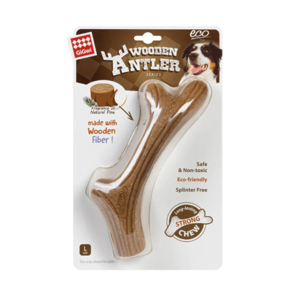 GiGwi Wooden Antler Іграшка для собак Ріг жувальний L, 24 см - 1
