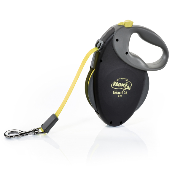 Flexi Giant Neon XL Повідець-рулетка для собак вагою понад 50 кг, стрічка, 8 м, жовта