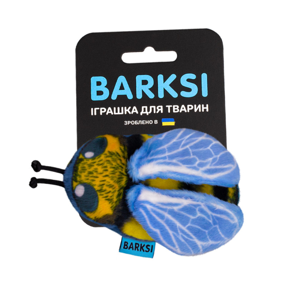 Barksi Іграшка для котів бджілка з дзвіночком, 10 х 6 см - 2
