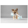 Flamingo Puppy Mini Bones Игрушка для щенков плюшевая косточка с пищалками на веревке, 25 см - 2