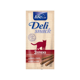 LifeCat Sticks Deli Snack Палички з яловичиною і печінкою для котів 15 г