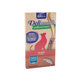 LifeCat Deli Snack Cream Кремовое лакомство с лососем для кошек 90 г