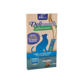 LifeCat Deli Snack Cream Кремовое лакомство с тунцом и мидиями для кошек 90 г