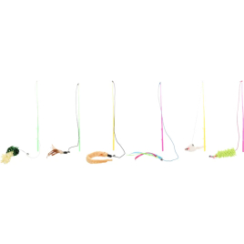 Flamingo FISHING-ROD вудка-дражнилка зі звірятком, іграшка для котів 5 х 60 см