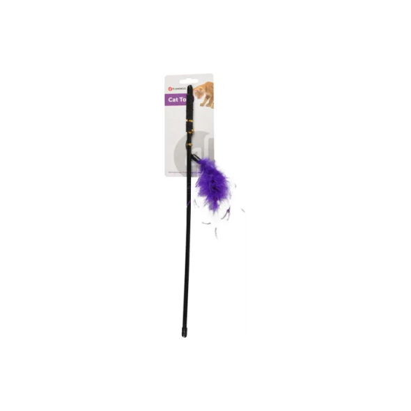 Flamingo Rod Plumeau Игрушка для кошек удочка с бабочкой и перьями, 47 см - 1