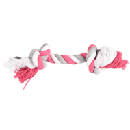 Flamingo COTTON BONE 2KNOTS кістка мотузяна, 2 вузли, іграшка для собак 22см, розмір S