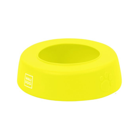 WAUDOG Silicone Миска-непроливайка для кошек и собак желтая, 750 мл