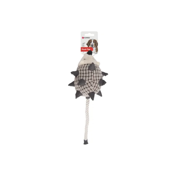 Flamingo Hedgehog Plush Мягкая игрушка для собак ёжик с пищалкой и веревкой, 16 см - 1