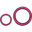Flamingo FOAM LIVIA RING кільце іграшка для собак, рожева, розмір L, 24 см