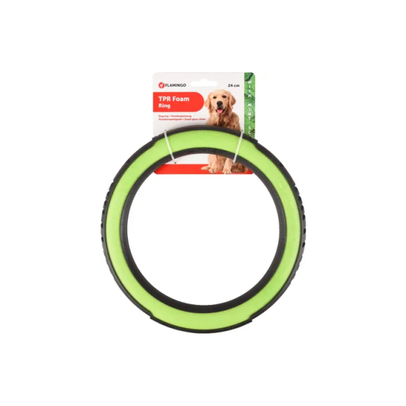 Flamingo FOAM LIVIA RING кільце іграшка для собак, зелена, розмір M, 15 см - 3