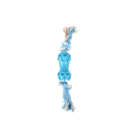 Flamingo Lindo Dumbbell with Rope Іграшка для собак гантель з канатом і вузлами, 34 см