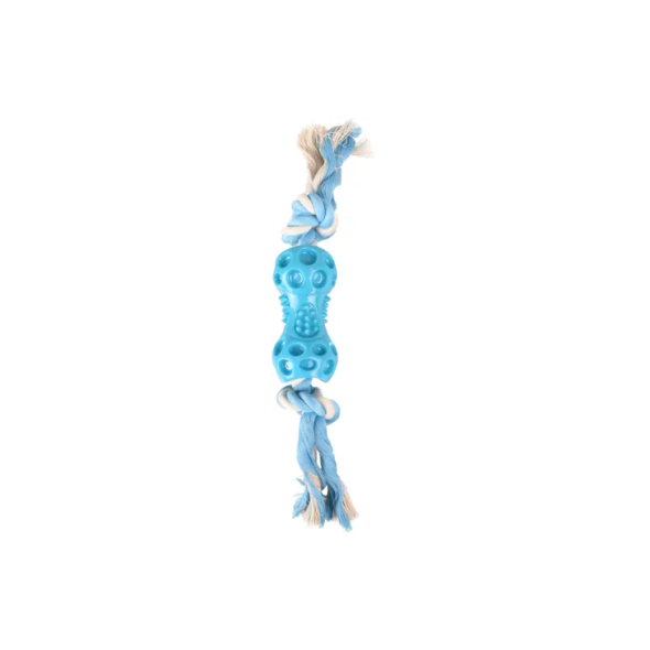 Flamingo LINDO DUMBBELL+RОPE гантель з канатом і вузлами, іграшка для собак, 34 см