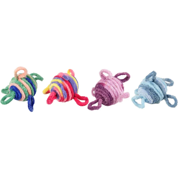Flamingo Woolen Balls Набор игрушек для кошек 2 мячика с колокольчиками, в ассортименте - 4